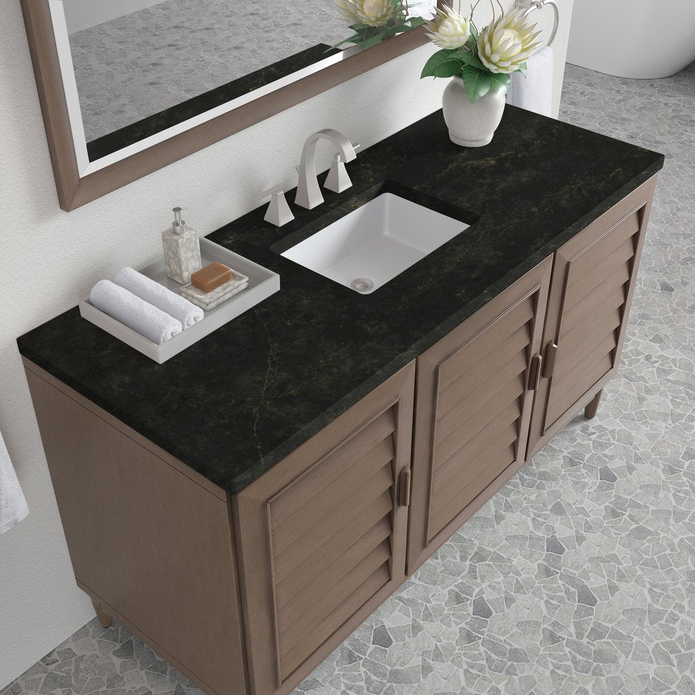 James Martin - Portland 60" Single Vanity, Whitewashed Walnut, w/ 3 CM Phantome Eclos Top - 620-V60S-WW-3PHT view 8