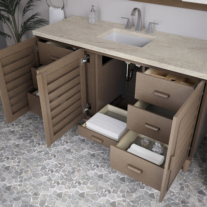 James Martin - Portland 60" Single Vanity, Whitewashed Walnut, w/ 3 CM Tajnar Eclos Top w/FreePower Wireless Charger - 620-V60S-WW-FTJR view 5