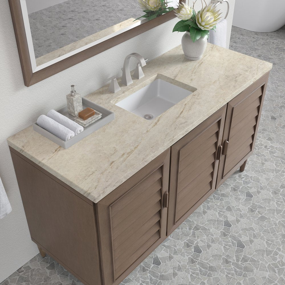 James Martin - Portland 60" Single Vanity, Whitewashed Walnut, w/ 3 CM Tajnar Eclos Top w/FreePower Wireless Charger - 620-V60S-WW-FTJR view 9