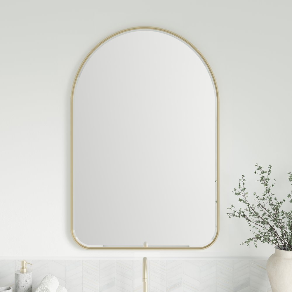 James Martin - Rohe 24" Arched Mirror, Champagne Brass - 715-MA24-CB view 2