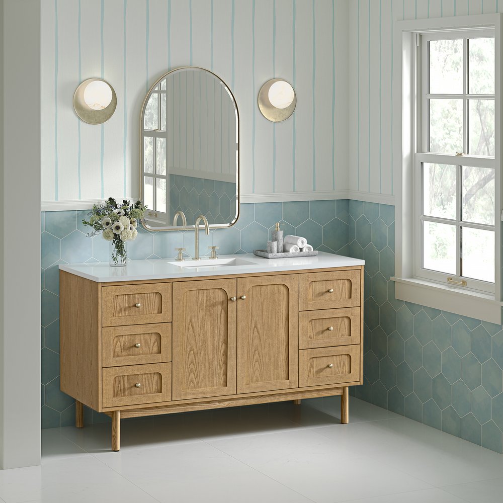 James Martin - Rohe 24" Arched Mirror, Champagne Brass - 715-MA24-CB view 5