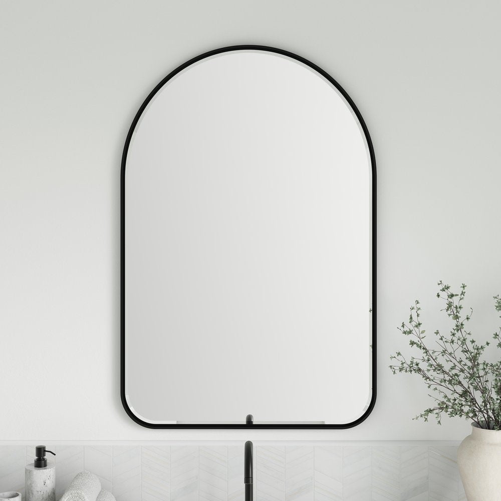 James Martin - Rohe 24" Arched Mirror, Matte Black - 715-MA24-MB view 2