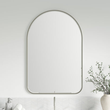 James Martin - Rohe 24" Arched Mirror, Satin Nickel - 715-MA24-SN view 2
