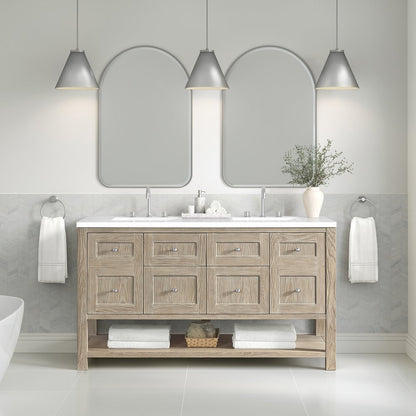 James Martin - Rohe 24" Arched Mirror, Satin Nickel - 715-MA24-SN view 3