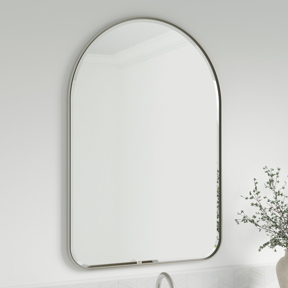James Martin - Rohe 24" Arched Mirror, Satin Nickel - 715-MA24-SN view 4