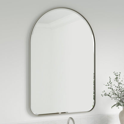 James Martin - Rohe 24" Arched Mirror, Satin Nickel - 715-MA24-SN view 4