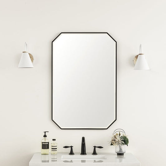James Martin - Rohe 24" Octagonal Mirror, Matte Black - 715-MO24-MB view 2