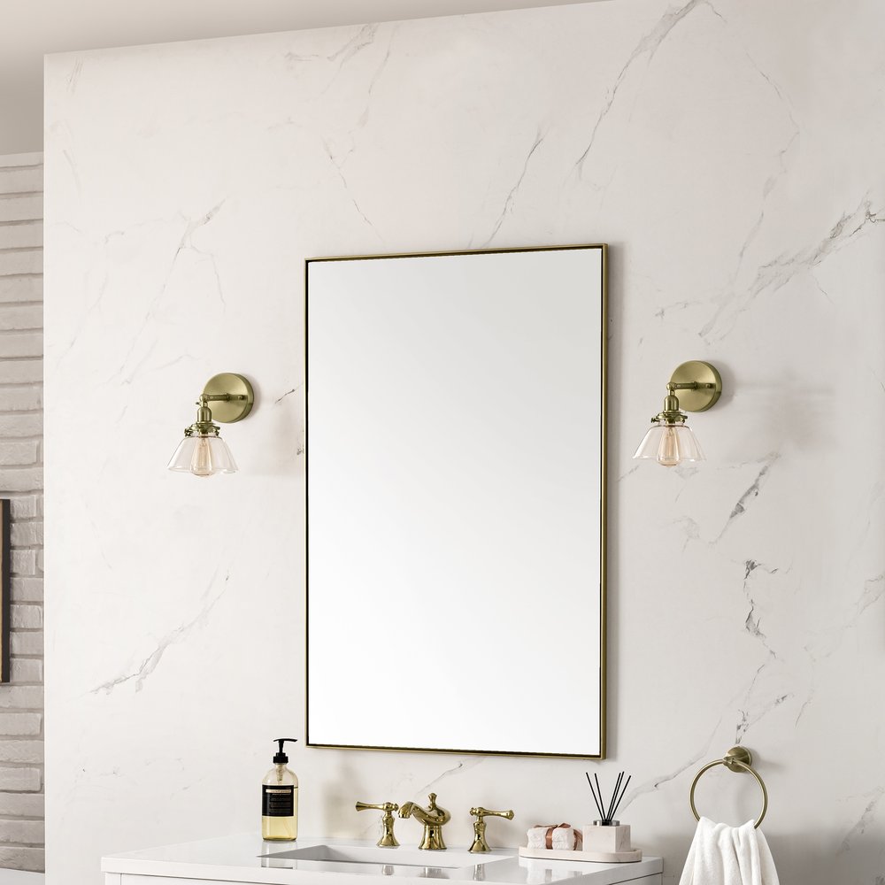 James Martin - Rohe 26" Rectangular Mirror, Champagne Brass - 715-M26-CB view 3