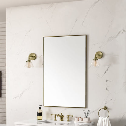 James Martin - Rohe 26" Rectangular Mirror, Champagne Brass - 715-M26-CB view 3