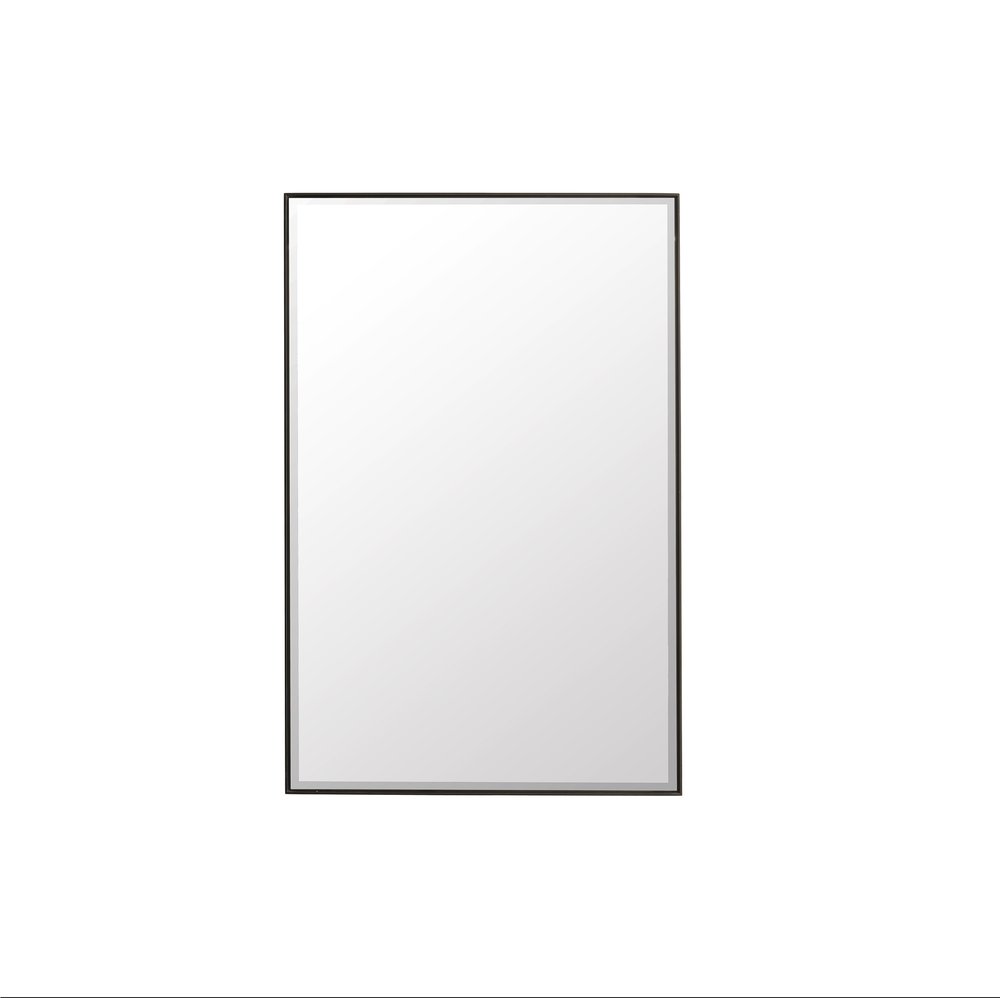 James Martin - Rohe 26" Rectangular Mirror, Matte Black - 715-M26-MB view 1