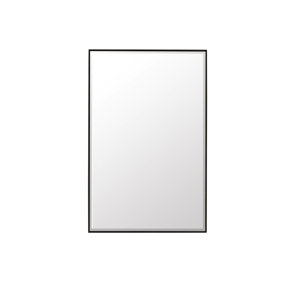 James Martin - Rohe 26" Rectangular Mirror, Matte Black - 715-M26-MB view 2