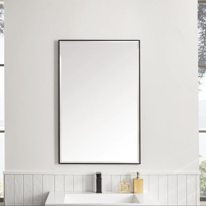James Martin - Rohe 26" Rectangular Mirror, Matte Black - 715-M26-MB view 3