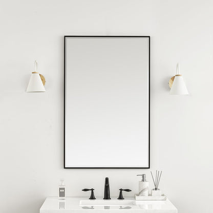 James Martin - Rohe 26" Rectangular Mirror, Matte Black - 715-M26-MB view 4