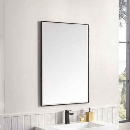 James Martin - Rohe 26" Rectangular Mirror, Matte Black - 715-M26-MB view 5