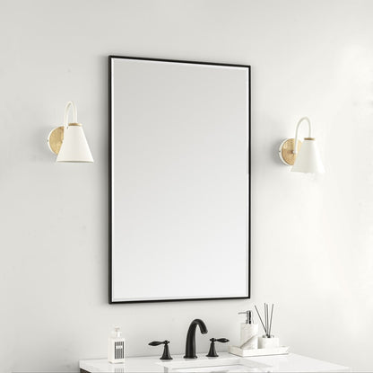 James Martin - Rohe 26" Rectangular Mirror, Matte Black - 715-M26-MB view 6