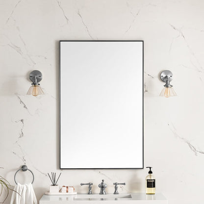 James Martin - Rohe 26" Rectangular Mirror, Satin Nickel - 715-M26-SN view 2