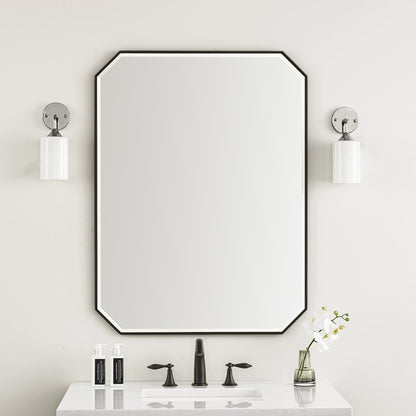 James Martin - Rohe 30" Octagonal Mirror, Matte Black - 715-MO30-MB view 2