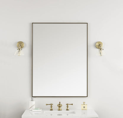 James Martin - Rohe 30" Rectangular Mirror, Champagne Brass - 715-M30-CB view 2