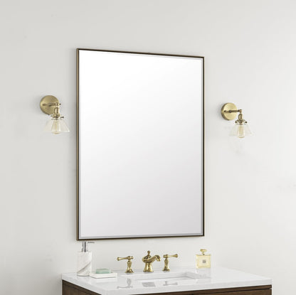 James Martin - Rohe 30" Rectangular Mirror, Champagne Brass - 715-M30-CB view 3