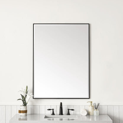James Martin - Rohe 30" Rectangular Mirror, Matte Black - 715-M30-MB view 2