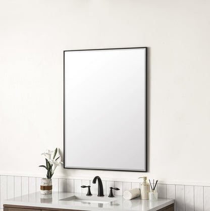 James Martin - Rohe 30" Rectangular Mirror, Matte Black - 715-M30-MB view 3