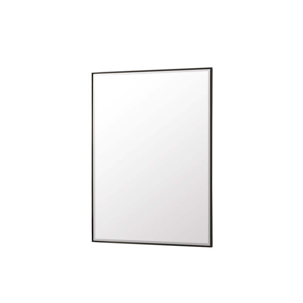 James Martin - Rohe 30" Rectangular Mirror, Matte Black - 715-M30-MB view 4