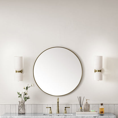James Martin - Rohe 30" Round Mirror, Champagne Brass - 715-MR30-CB view 2