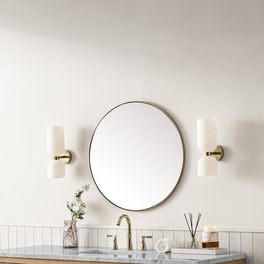 James Martin - Rohe 30" Round Mirror, Champagne Brass - 715-MR30-CB view 3