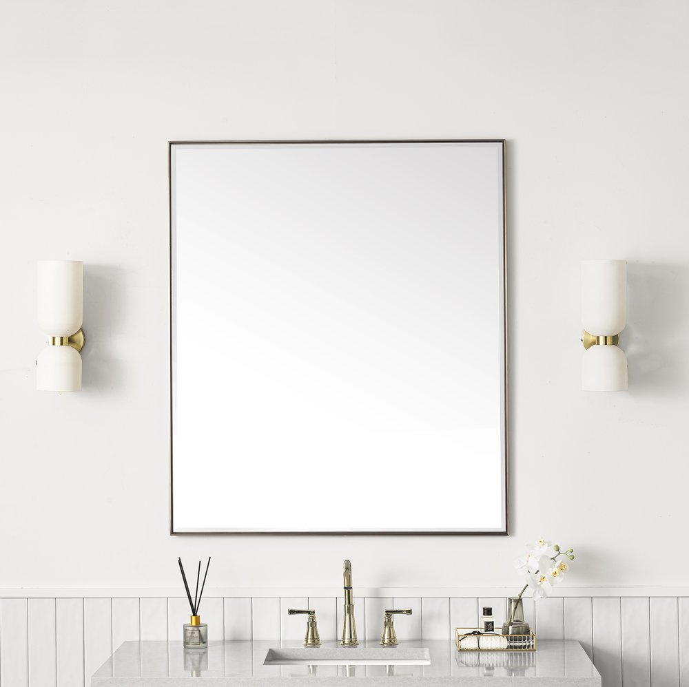 James Martin - Rohe 36" Rectangular Mirror, Champagne Brass - 715-M36-CB view 2
