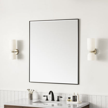 James Martin - Rohe 36" Rectangular Mirror, Matte Black - 715-M36-MB view 3