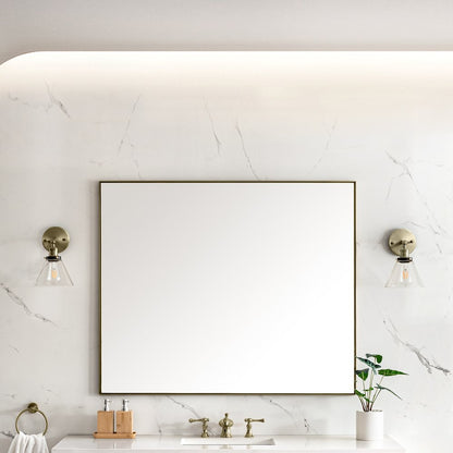 James Martin - Rohe 48" Rectangular Mirror, Champagne Brass - 715-M48-CB view 2