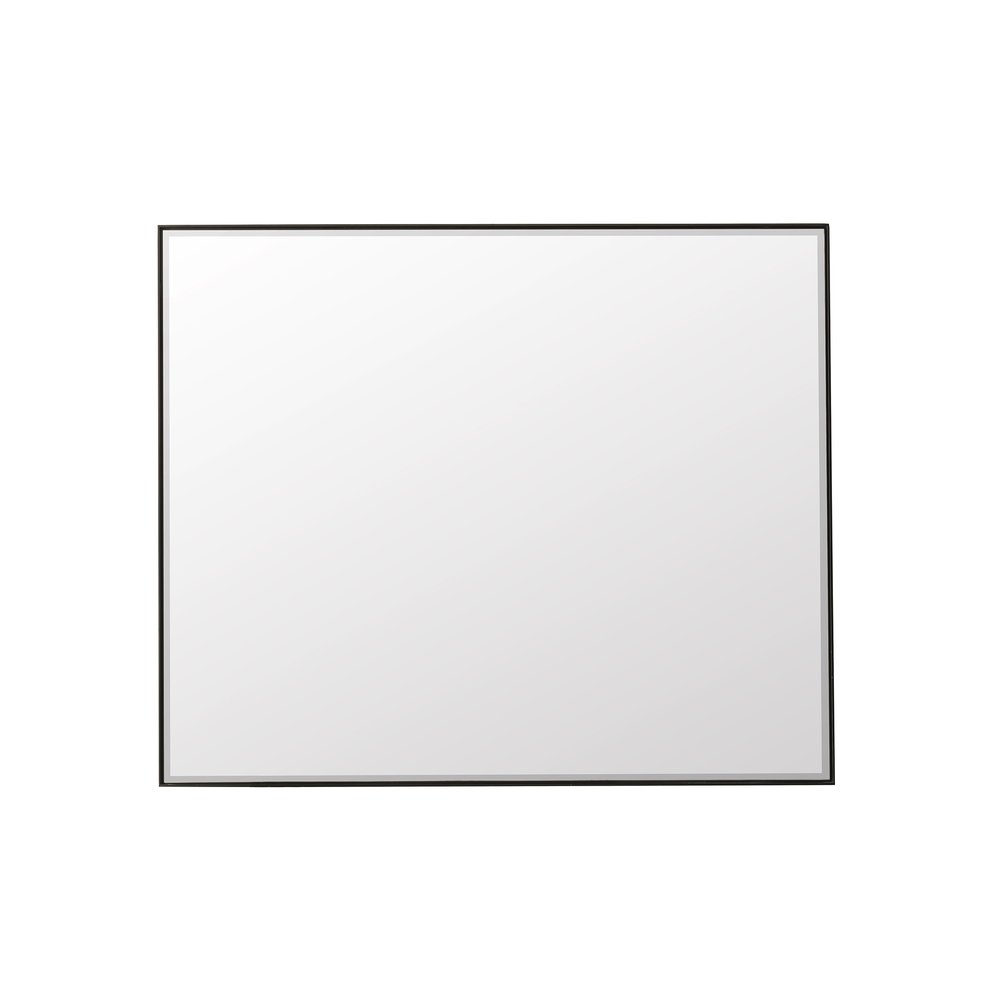 James Martin - Rohe 48" Rectangular Mirror, Matte Black - 715-M48-MB view 1