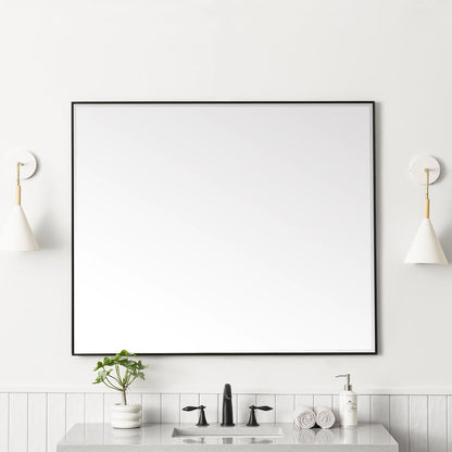 James Martin - Rohe 48" Rectangular Mirror, Matte Black - 715-M48-MB view 2