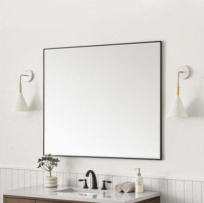 James Martin - Rohe 48" Rectangular Mirror, Matte Black - 715-M48-MB view 3