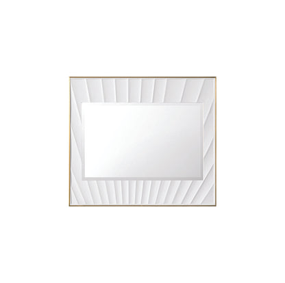 James Martin - Soleil 36" Mirror, Matte White with Gold - 710-M36-MWG view 1