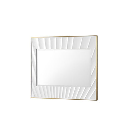 James Martin - Soleil 36" Mirror, Matte White with Gold - 710-M36-MWG view 4