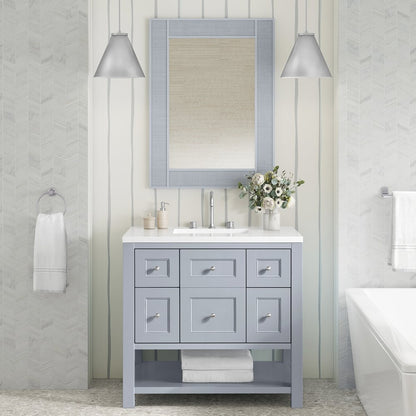 James Martin - Solene 28" Mirror, Serenity Blue - D225-M28-SRB view 2