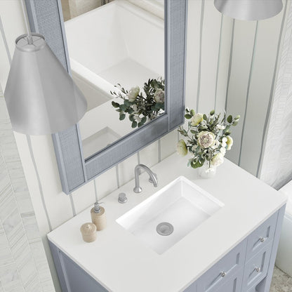 James Martin - Solene 28" Mirror, Serenity Blue - D225-M28-SRB view 4