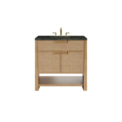 James Martin - Solene 36" Single Vanity, Seaside Oak, w/ 3 CM Phantome Eclos Top - D225-V36-SSO-3PHT view 1