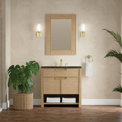 James Martin - Solene 36" Single Vanity, Seaside Oak, w/ 3 CM Phantome Eclos Top - D225-V36-SSO-3PHT view 3