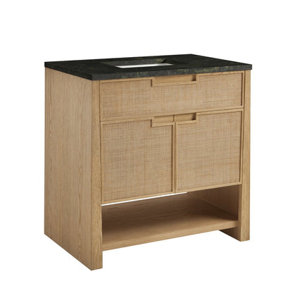 James Martin - Solene 36" Single Vanity, Seaside Oak, w/ 3 CM Phantome Eclos Top - D225-V36-SSO-3PHT view 10
