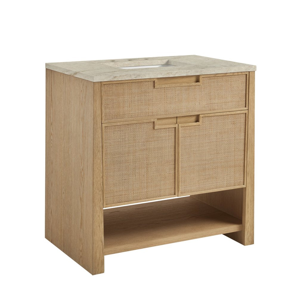 James Martin - Solene 36" Single Vanity, Seaside Oak, w/ 3 CM Tajnar Eclos Top - D225-V36-SSO-3TJR view 9
