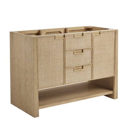 James Martin - Solene 48" Single Vanity, Seaside Oak, w/ 3 CM Eternal Jasmine Pearl Quartz Top - D225-V48-SSO-3EJP view 2