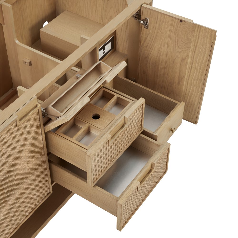 James Martin - Solene 48" Single Vanity, Seaside Oak, w/ 3 CM Ethereal Noctis Quartz Top - D225-V48-SSO-3ENC view 14