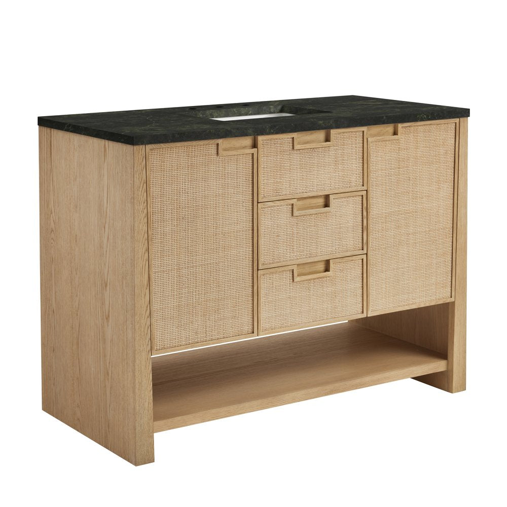 James Martin - Solene 48" Single Vanity, Seaside Oak, w/ 3 CM Phantome Eclos Top - D225-V48-SSO-3PHT view 10