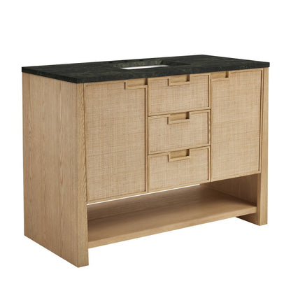 James Martin - Solene 48" Single Vanity, Seaside Oak, w/ 3 CM Phantome Eclos Top - D225-V48-SSO-3PHT view 10