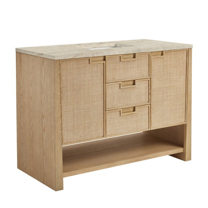 James Martin - Solene 48" Single Vanity, Seaside Oak, w/ 3 CM Tajnar Eclos Top - D225-V48-SSO-3TJR view 9