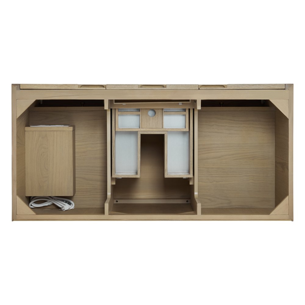 James Martin - Solene 48" Single Vanity, Seaside Oak, w/ 3 CM White Zeus Quartz Top - D225-V48-SSO-3WZ view 6