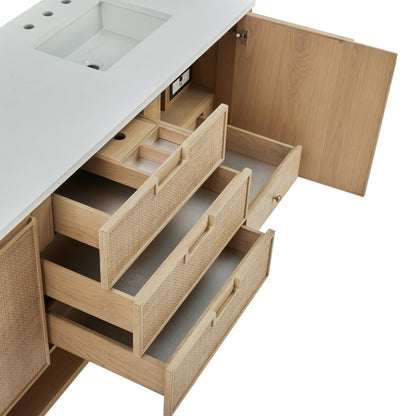 James Martin - Solene 72" Double Vanity, Seaside Oak, w/ 3 CM Phantome Eclos Top - D225-V72-SSO-3PHT view 16