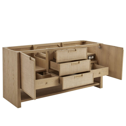 James Martin - Solene 72" Double Vanity, Seaside Oak, w/ 3 CM Tajnar Eclos Top - D225-V72-SSO-3TJR view 7